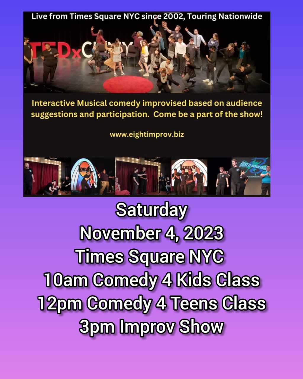 THIS WEEKEND: Live from Times Square NYC Improv Comedy shows &&nbsp;classes